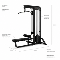REYK REYK-HM18 Machine Smith en acier à poulie haute et basse résistante pour la musculation en salle de sport, sûre pour les bras, la poitrine, les jambes et le dos