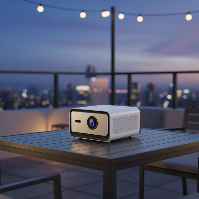 Cubelite MAX Outdoor 4K Android 9 LCD Mini Projector 2500-3000 ANSI 3D 8GB RAM 32GB Storage Built-in Battery Auto Focus Short