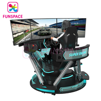 Simulador de Carreras F1 9D VR para Parque de Diversiones Interior, 3 Pantallas, Plataforma de Movimiento 3DOF Profesional, Juegos de Arcade en Venta