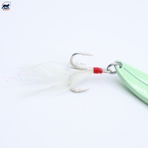 Leurre de pêche lumineux Dragon Li 7g 10g 15g 20g en forme de S avec hameçon triple à plumes, cuillères métalliques qui brillent dans le noir - Product Image 5