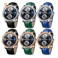 Montre Wandering Hours automatique mécanique céleste en acier inoxydable 316L avec affichage ciel étoilé satellite, montre personnalisée OEM haut de gamme