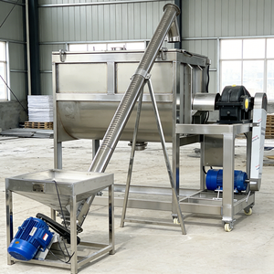 Mélangeur d'aliments pour volailles agricoles, mélangeur à ruban de 2 tonnes pour la production de granulés d'aliments prémélangés pour poulets, porcs et bovins - Product Image 1