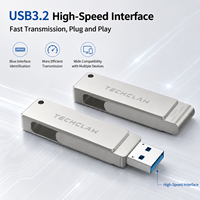 Flash Drive USB 3.0 Logam Premium 32GB/64GB/128GB Portabel untuk Kantor dan Perjalanan
