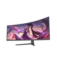 Monitor curvo para juegos de 49 pulgadas, alta frecuencia de actualización, 120Hz, 165Hz, 240Hz, altavoz incorporado, pantalla ultraancha, monitores de pantalla HDR 5K