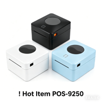 Imprimante thermique de reçus et d'étiquettes de bureau 9250 104 mm, format compact, performances pratiques, USB, 160 mm/s, 203 dpi, pour le commerce de détail