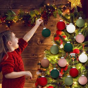 Flocked Hanging <strong>Xmas</strong> Decorations Velvet <strong>Large</strong> Luxury <strong>Baubles</strong> Supplies Christmas Ball Tree Ornaments for Wedding Party Home Decor - Product Image 4