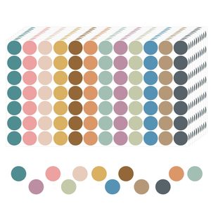 Etiqueta Adhesiva Personalizada de Vinilo en Rollo, Etiqueta Redonda de Codificación por Colores, Etiqueta para Libros, Marcado, Identificación, Inventario, Hoja de Etiquetas - Product Image 1