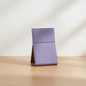 Customizable Color Makeup Mirror with Personalized PU Leather Hot Stamping Logo - Product Image 6