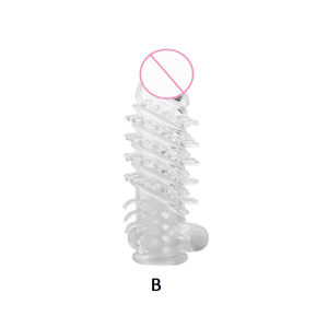 Männliches Sexspielzeug Penis verlängerung hülse Cock Extender Bequeme Scheide Kondome und Ringe - Product Image 4