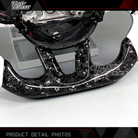 Volant en cuir en fibre de carbone forgé argenté personnalisé pour Dodge Charger Challenger Hellcat Charger Challenger SRT RT