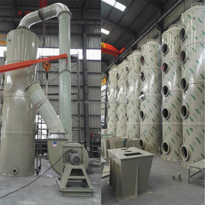 Purificador de limpieza Industrial de alta eficiencia Torre de pulverización fácil de operar para motor de gas de escape de planta química - Product Image 4