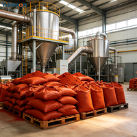 Oxyde de fer rouge de qualité industrielle en poudre CAS1332-37-2, adapté à la coloration et à la protection de divers revêtements, sac de 25 kg