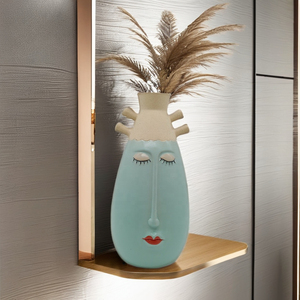 <span class=keywords><strong>Vaso</strong></span> Alto in Porcellana Boho <span class=keywords><strong>con</strong></span> Design a Volto Umano per Arredamento Casa Moderno Nordico <span class=keywords><strong>Vaso</strong></span> da Tavolo per Matrimoni - Product Image 1