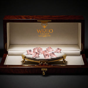 Morgan de alta qualidade com pedras preciosas facetadas para joalheria, anel Morgan rosa solto por atacado - Product Image 1