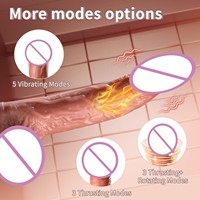 Beheizbarer Ferngesteuerter Lustvoller Anal- und Vaginal-Silikon-Dildo Vibrator Thruster Sexspielzeug für Erwachsene Spielzeug für Frauen