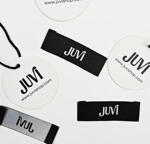 Custom Logo Luxury Clothing Hang <b>Tags</b> Eco-friendly White Square Embossed Silk Screen Printed Paper Hangtags Labels <b>Bags</b> Shoes - Product Image 5
