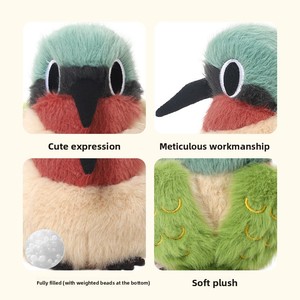 Peluche Oiseau de <span class=keywords><strong>la</strong></span> Soleil à Queue Fourchue, Mignonne Poupée Oiseau, Coussin de Sommeil pour Filles, Rembourrée en Coton PP, 11-30cm, Cadeau - Product Image 2