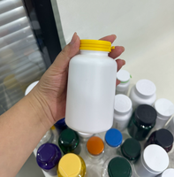 Bouteille en plastique bicolore à peler et à assembler pour 300 ml de capsules, comprimés, bonbons, comprimés de calcium et flacons de capsules