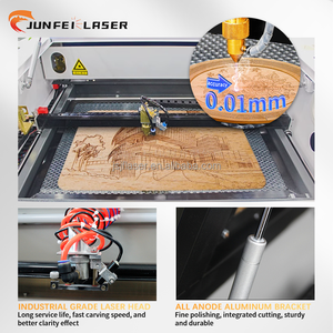 Macchina da taglio <span class=keywords><strong>laser</strong></span> <span class=keywords><strong>CO2</strong></span> OEM JUNFEI per pelle, vetro, legno, materiali non metallici, pietra, MDF, incisore <span class=keywords><strong>laser</strong></span> per diversi materiali, carta - Product Image 3