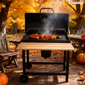 Barbecue au charbon de bois, fumoir à gaz, barbecue portable, barbecue à gaz avec retournement, barbecue au charbon de bois, îlot de barbecue, rôtissoire, station de barbecue d'intérieur, support - Product Image 5