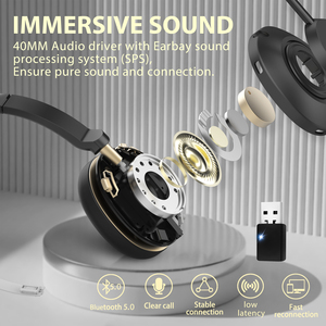 Hot bán mạnh mẽ pin không dây tiếng ồn hủy bỏ Trucker Tai nghe tai nghe với microphone cho đội <span class=keywords><strong>Skype</strong></span> Zoom - Product Image 6