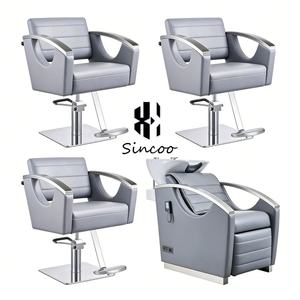 Silla de Peluquería Moderna Dorada y Blanca, Sillas de Estilista, Muebles de Salón, Silla de Barbería - Product Image 5