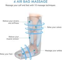 Luftdruck-Massagegerät für Waden und Beine mit Vibration, Shiatsu und Knetfunktion für Durchblutung und Entspannung mit Wärmefunktion