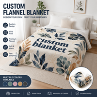 Couverture à personnaliser soi-même, couverture en flanelle douce à 2 plis personnalisable OEM ODM, cadeau familial créatif