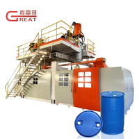 Máquina para Fabricar Bidones de 200 Litros, Máquina de Moldeo por Soplado de HDPE para Línea de Producción de Barriles/Tanques de Agua de Plástico de 220L