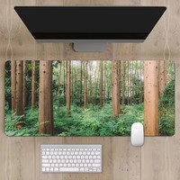 Grand tapis de souris carré en caoutchouc naturel lisse avec surface en tissu, lavable, personnalisable, pour le jeu et le bureau, en stock