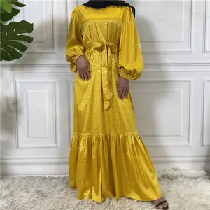 Puff Sleeve modesto vestido abayah mulheres étnicas roupas islâmicas moderne abaya vendedores jilbabs muçulmanos