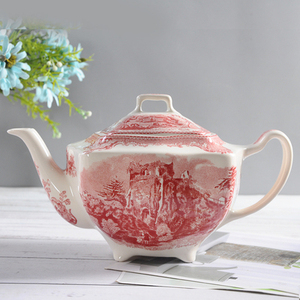 Factory Wholesale European Style Red Castle Ceramic <b>Coffee</b> <b>Sets</b> - Product Image 5