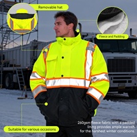 Luozuja — veste d'hiver réfléchissante de sécurité EN usine, avec Certification EN 343/ANSI, pour la sécurité sur route