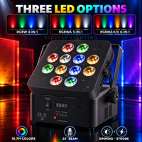 Lot de 12 projecteurs LED PAR sans fil RGBW 4-en-1 100W DMX512 3 broches pour événements et mariages