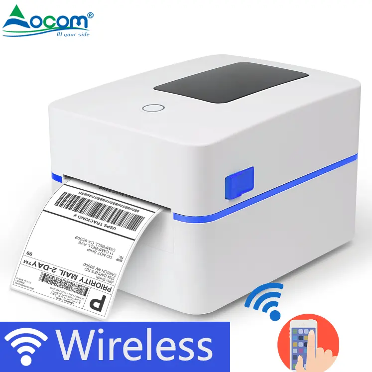 OCOM Printer Wifi nirkabel 4X6 Printer Label pengiriman Tag Waybill Printer Thermique dengan perangkat lunak gratis