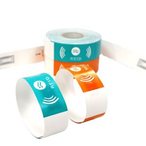 13.56Mhz braccialetto di carta evento bracciale RFID rotolo di carta termica braccialetto Tyvek braccialetto per attività - Product Image 4
