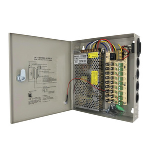 กล่องจ่ายไฟรวมศูนย์สำหรับกล้องวงจรปิด 12V 10A 9 ช่อง พร้อมซ็อกเก็ต ฟิวส์ และไฟ LED สวิตชิ่งพาวเวอร์ซัพพลาย - Product Image 2
