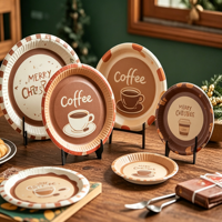Assiettes en papier personnalisables et écologiques, assiettes jetables
