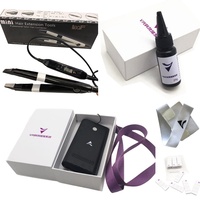 Y V-Light Technology Hair Extension Machine Kit d'outils d'extension de cheveux blancs avec colle d'extension de cheveux V light