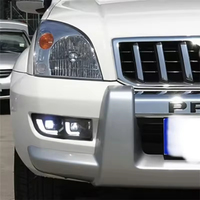 Accessoires de voiture DRL pour Toyota Land Cruiser Prado FJ120 2003 -2009 Feux de jour à LED Clignotant LC120 Feux antibrouillard à LED