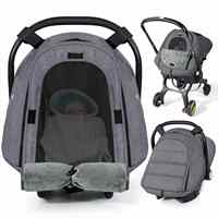 Housse de siège auto d'hiver pour bébé, compatible avec les sièges auto et les poussettes, respirante, auvent de siège auto pour bébé, essentiels d'hiver pour bébé