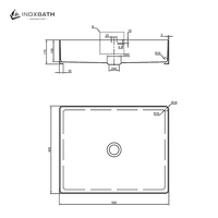 Lavabo Rectangular de Acero Inoxidable 304 para Colocar Sobre Encimera, Acabado Cepillado PVD, Diseño Mediterráneo, Colección Studio