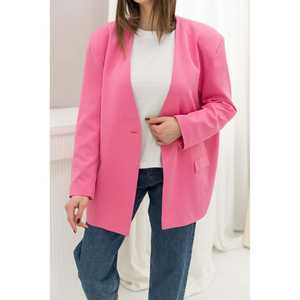 Wholesale Women's Pink Jacket with <b>Elastic</b> Waist <b>Skirt</b> - Product Image 2