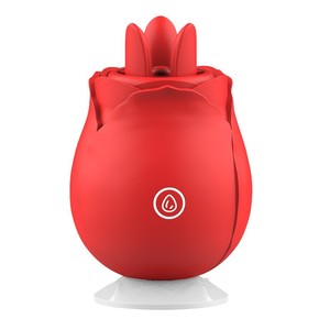 Juguete sexual con forma de rosa con 10 frecuencias, lengua desmontable <span class=keywords><strong>que</strong></span> lame y vibra, vibrador de estimulación del punto G para mujeres - Product Image 1