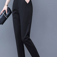 Pantalon de Costume Chic et Tendance pour Femme, Taille Mi-Haute Extensible, Personnalisable avec LOGO, Idéal pour le Travail