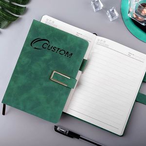 Embossed Logo A5 A4 B5 Loose Polyurethane Leather Hardcover Spiral Bound Address <b>Book</b> Classic Premium Thick Lining Pages 80 - Product Image 1