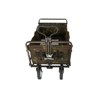 Remorque utilitaire pliable d'extérieur, poussette pour enfants, chariot à quatre roues, camping en bord de mer, chariot à main pliable en plastique et tissu, OEM - Product Image 4