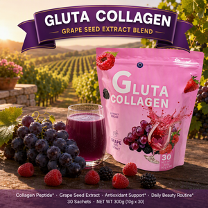 Poudre de protéines de glutathion à saveur de raisin, marque privée OEM, complément alimentaire antioxydant, soutient l'immunité, formule personnalisée - Product Image 1