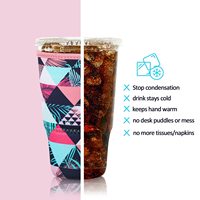 Manchon isolant réutilisable en néoprène avec logo personnalisé pour boissons froides et chaudes, porte-gobelet pour café et coolies