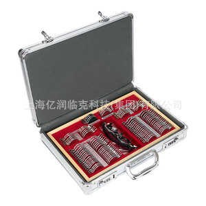 Étui à lentilles d'optométrie Crystal Jade TLS-104, ensemble de lentilles d'essai en métal pour examen de l'acuité visuelle, options en bois de séquoia et gris - Product Image 2